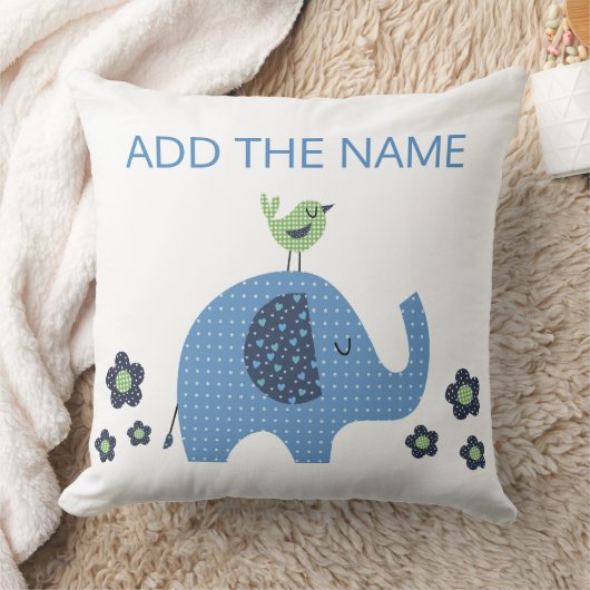 Blue Boy Niedlich Elephant Baby Duschkopf Kissen K (Decke)