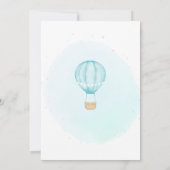 Blue Boy ONEderful World First Birthday Einladung (Rückseite)