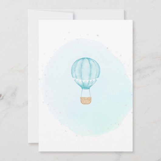 Blue Boy ONEderful World First Birthday Einladung (Rückseite)