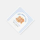 Blue Boy Pancake Frühstück 1. Geburtstag Party Serviette (Ecke)