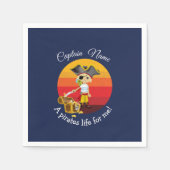 Blue Boy Party Pirate Serviette (Vorderseite)