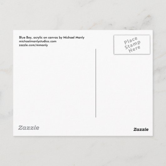 Blue Boy Postkarte (Rückseite)