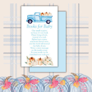 Blue Boy Pumpkin Baby Shower Books for Baby Begleitkarte