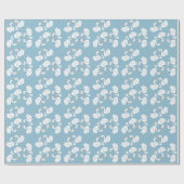 Blue Boy Swan Baby Dusche Geschenkpapier (Flach)