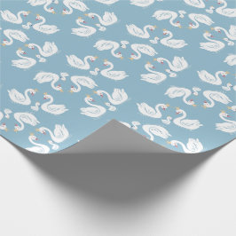 Blue Boy Swan Baby Dusche Geschenkpapier