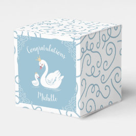 Blue Boy Swan Baby Dusche Geschenkschachtel