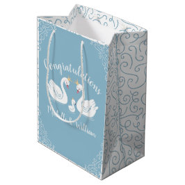 Blue Boy Swan Baby Dusche Mittlere Geschenktüte