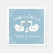 Blue Boy Swan Baby Dusche Serviette (Vorderseite)