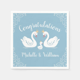 Blue Boy Swan Baby Dusche Serviette