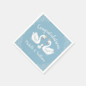 Blue Boy Swan Baby Dusche Serviette (Ecke)