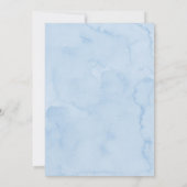 Blue Boy Teddy Bear Balloon First Birthday Einladung (Rückseite)