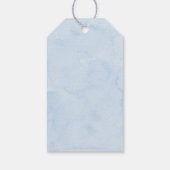 Blue Boy Teddy Bear Balloons Babydusche Geschenkanhänger (Rückseite)