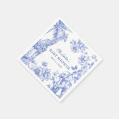 Blue Boy Toile de Jouy Safari Animals Baby Dusche Serviette (Ecke)