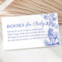 Blue Boy Toile Safari Bücher für Babydusche