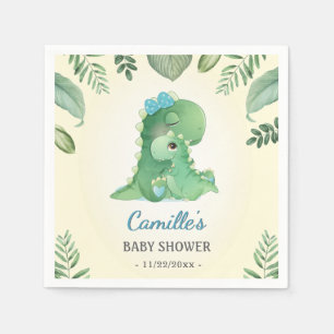 Blue Boy Wild Dinosaur Baby Dusche Sprinktisch Serviette