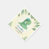 Blue Boy Wild Dinosaur Baby Dusche Sprinktisch Serviette (Ecke)