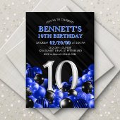 Blue Boys 10. Geburtstag Einladung