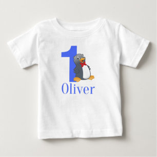 Blue Boys 1. Geburtstag - Oliver Birthday Baby T-shirt