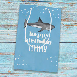 Blue Boys Birthday Party Haie Custom Mittlere Geschenktüte
