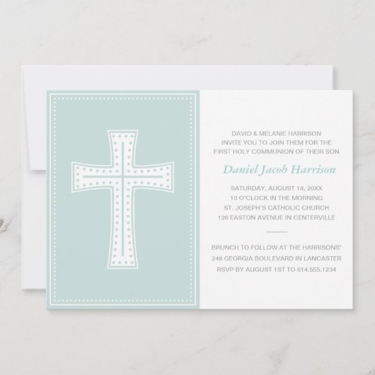 Blue Boys Erste Kommune Einladung (Vorderseite)