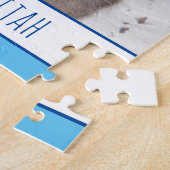 Blue Boys Kids Quokka Beach Personalisiert Puzzle (Seite)