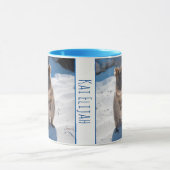 Blue Boys Kids Quokka Beach Personalisiert Tasse (Zentrum)