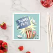 Blue Boys Sleepover Pajama Party Serviette (Beispiel)