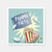 Blue Boys Sleepover Pajama Party Serviette (Vorderseite)