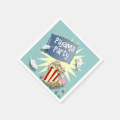 Blue Boys Sleepover Pajama Party Serviette (Ecke)