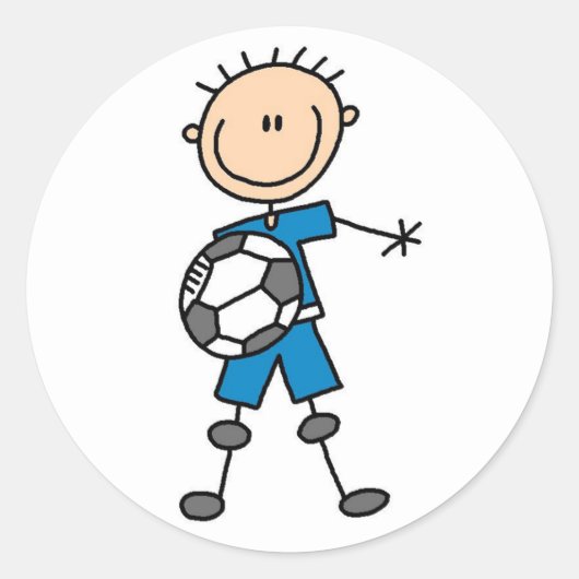 Blue Boys Soccer Sticker (Vorderseite)
