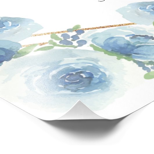 Blue Boys Taufe Begrüßungszeichen Fotodruck (Ecke)