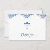 Blue Boys Taufe/Christening Danke (Vorderseite)