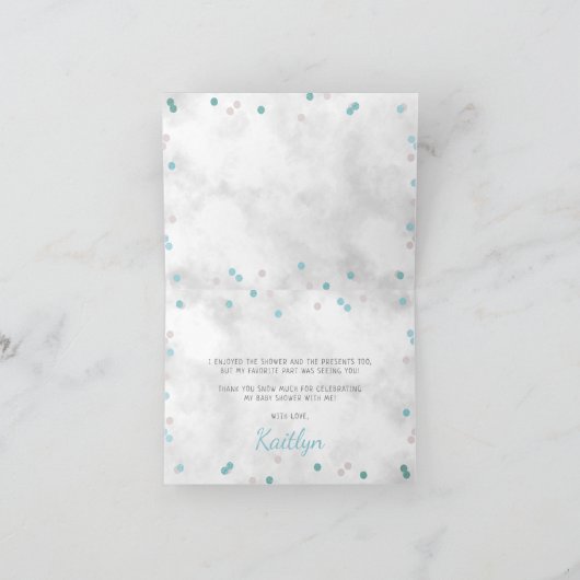 Blue Boy's Winter Weihnachtsdusche Danke (Innenseite)