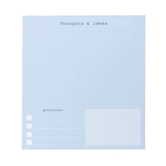 Blue Brain Dump Notizblock, Retro-Schreiber-Ästhet Notizblock (Vorderseite)