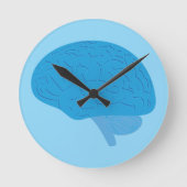 Blue Brain Runde Wanduhr (Vorderseite)