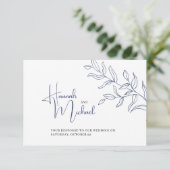 Blue Branch Option Hochzeitsveranstaltung RSVP Kar Karte (Stehend Vorderseite)