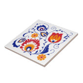 Blue Branch Polnischer Folk Tile Fliese (Seite)
