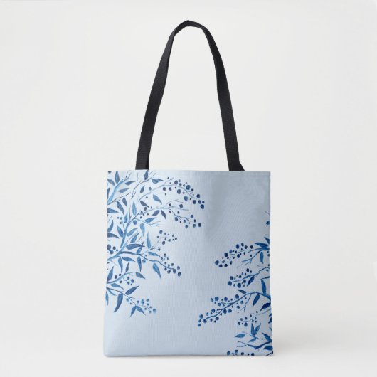 Blue Branches Tote Bag Tasche (Vorderseite)