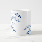 Blue Branches Watercolor Design Jumbo-Tasse (Vorderseite)