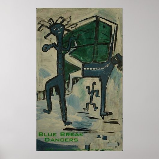 Blue Break Dancers Poster (Vorne)