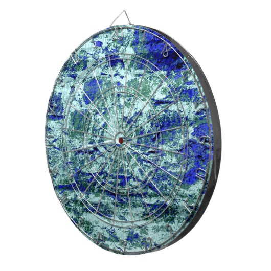 Blue brick grunge crack textures background dartscheibe (Vorderseite rechts)