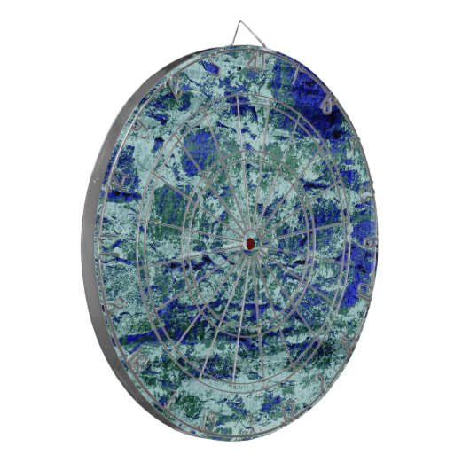 Blue brick grunge crack textures background dartscheibe (Vorderseite Links)