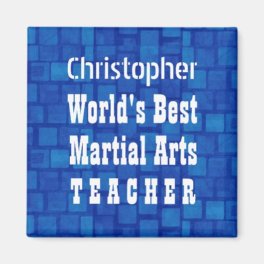 Blue Bricks A01A von World's Best Martial Arts Tea Magnet (Vorne)