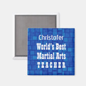 Blue Bricks A01B von World's Best Martial Arts Leh Magnet (Vorderseite/Rückseite)