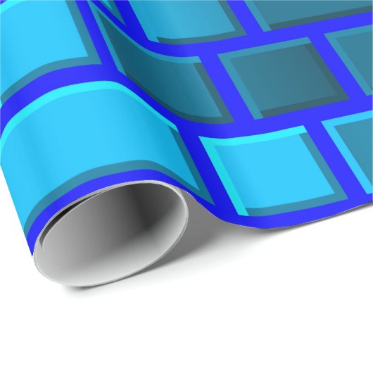 Blue Bricks Geschenkpapier (Rolleneckpunkt)