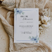 Blue Bridal Dusche Einladung