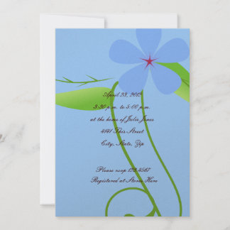 Blue Bridal Dusche Einladung