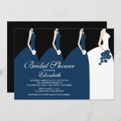 Blue Bride Bridesmaids Bridal Dusche Einladung (Vorne/Hinten)