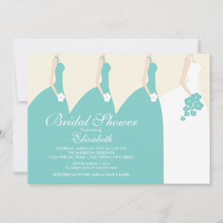 Blue Bride Bridesmaids Bridal Dusche Einladung