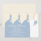 Blue Bride Bridesmaids Bridal Dusche Einladung (Vorne/Hinten)
